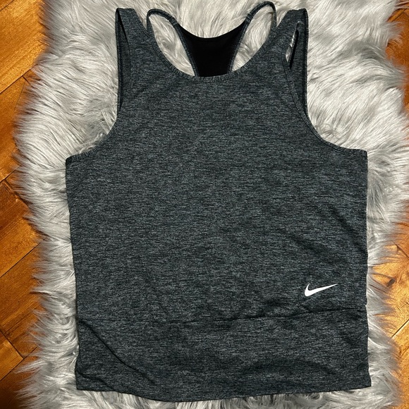 Nike Dry Tank Loose RBK Studio Tank Top Gray Black Size Medium - Picture 4 of 5